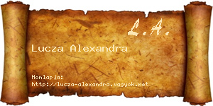 Lucza Alexandra névjegykártya
